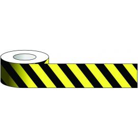 Floor Or Wall Tape - Self Adhesize - Black & Yellow Chevron - 10cm (4")