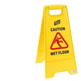 Wet Floor Sign - Caution Wet Floor & Cleaning in Progress - A Frame