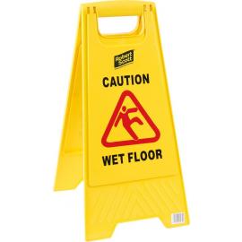 Wet Floor Sign - Caution Wet Floor - Cleaning in Progress - A Frame
