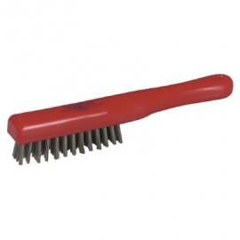 Wire Brush - Stainless Steel - Red