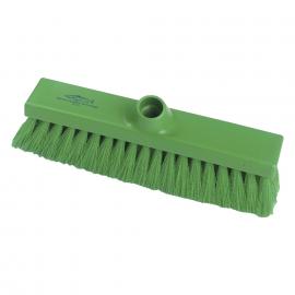 Flat Sweeping Broom Head - Soft - Premier - Green - 28cm (11&quot;)