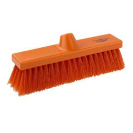 Flat Sweeping Broom Head - Soft - Premier - Orange - 28cm (11&quot;)