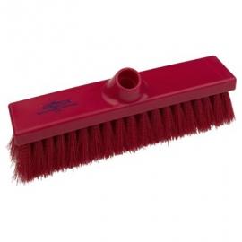 Flat Sweeping Broom Head - Soft - Premier - Red - 28cm (11&quot;)