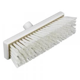 Flat Sweeping Broom Head - Stiff - Professional - White - 30cm (12&quot;)
