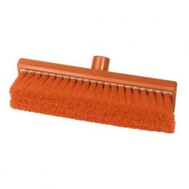 Flat Sweeping Broom Head - Soft - Professional - Orange - 30cm (12&quot;)