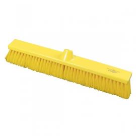 Flat Sweeping Broom Head - Stiff - Premier - Yellow - 50cm (19.7&quot;)
