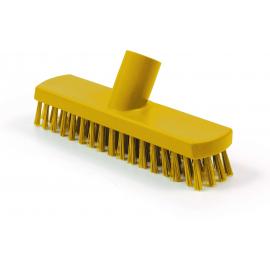 Deck Scrubbing Brush Head - Stiff - Eco-Friendly - Yellow - 21.5cm (8.5&quot;)