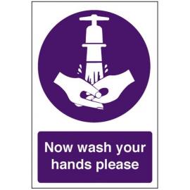 Now Wash Your Hands Please - Self Adhesive