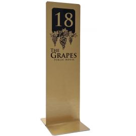 Table Numbers - Tall Slimline - Metal - Brushed Gold - 25cm (10&quot;)