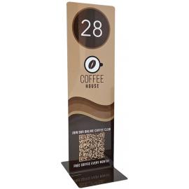 Table Numbers - Tall Slimline - Metal - Gloss White - 25cm (10&quot;)