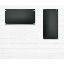 Directional Plaque - Wall Mounted - 2 Symbol - For 15cm Door Signs - Acrylic - Black - 36cm (14&quot;)