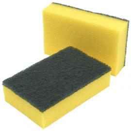 Sponge Scouring Pad - Thick Caterer - Yellow & Green
