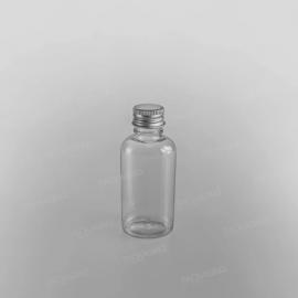 Oval Juice Bottle - with Chrome Lid - PET Plastic - 5cl (1.75oz)