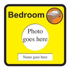 Bedroom Personalised Dementia Sign - Magnetic - Square 30cm (11.8&quot;)