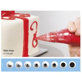 Decorating Tip Kit - Plain Hole - 8 Sizes - Nozzles Only