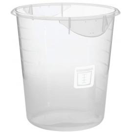 Storage Container - Round - Semi Clear - White Marking - 7.6L (1.67 gal)