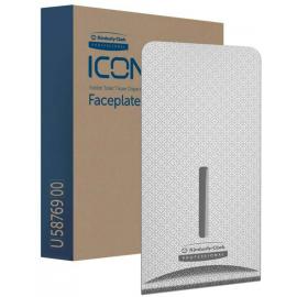 Folded Toilet Paper Dispenser Faceplate - Silver Mosaic Design - Kimberly-Clark Professional™ - ICON™