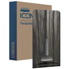 Folded Toilet Paper Dispenser Faceplate - Ebony Woodgrain Design - Kimberly-Clark Professional™ - ICON™