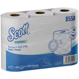Toilet Roll - Traditional - SCOTT® Control™ - White - 3 Ply - 300 Sheet