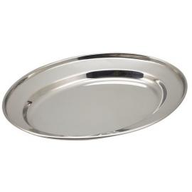 Meat Flat - Oval - 18/0 Stainless Steel - 25.5cm (10&quot;)