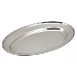 Meat Flat - Oval - 18/0 Stainless Steel - 30cm (12&quot;)