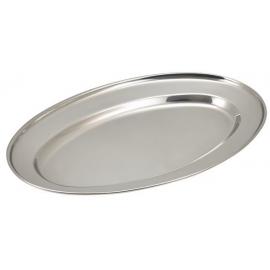 Meat Flat - Oval - 18/0 Stainless Steel - 35cm (14&quot; )