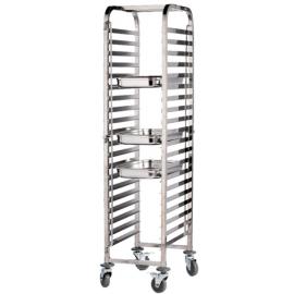 Gastronorm Trolley - 20 Shelves - Stainless Steel - 1/1GN