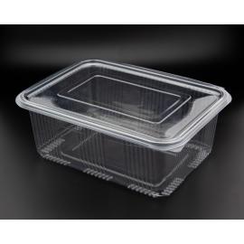 Food Container - Oblong - Hinged Lid - 2000cc (70.4oz)