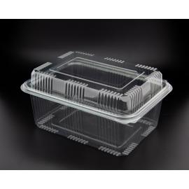 Food Container - Oblong - High Hinged Lid - 2L (70.4oz)
