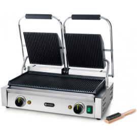 Contact Grill - Double - Ribbed - Stainless Steel - Hendi