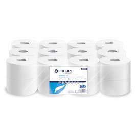 Toilet Roll - Micro Mini Jumbo - Lucart - STRONG 101 - White - 2 Ply - 42mm (1.6&quot;) Core - 80m