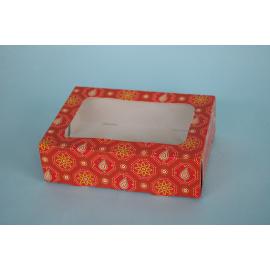 Decorative Food Box - Oblong - with Clear Window - Multicoloured - 17.8cm (7&quot;)
