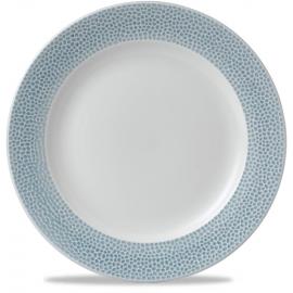 Wide Rimmed Plate - Footed - Churchill's - Isla - Ocean Blue - 26cm (10.25")