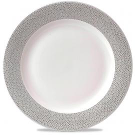 Wide Rimmed Plate - Footed - Churchill's - Isla - Shale Grey - 30.5cm (12")