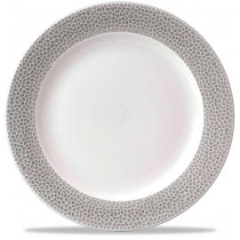 Wide Rimmed Plate - Footed - Churchill's - Isla - Shale Grey - 23.5cm (9.25")