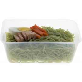 Microwavable Food Container - Rectangular - No Lid - Clear Plastic - 87cl (30.6oz)