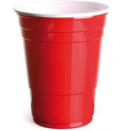 Plastic Party Cups - Red - 16oz (45cl)