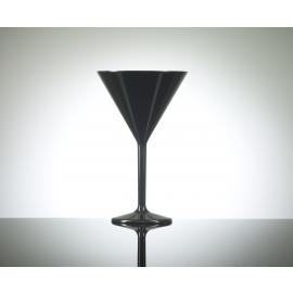 Martini Glass - Polycarbonate - Premium - Black - 20cl (7oz)