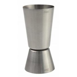 Jigger - Professional -  Double Ended - Brushed Stainless Steel - 25 & 50ml - NON CE