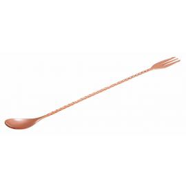 Cocktail Mixing Spoon with Fork End - Copper - 30cm (12&quot;)