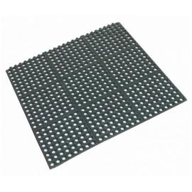 Anti Fatigue Floor Mat - Interlocking - Rubber - Square - Black -  90cm (35.4&quot;)