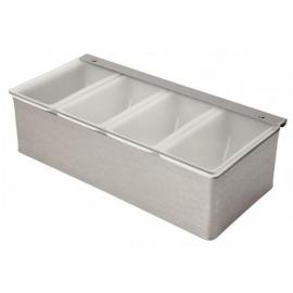 Condiment Holder - Stainless Steel - 4 Compartment - 4x57cl (1 pint)