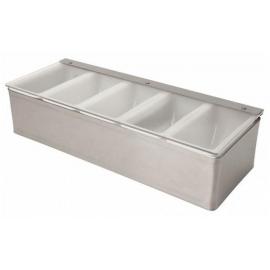 Condiment Holder - Stainless Steel - 5 Compartment - 5x57cl (1 pint)