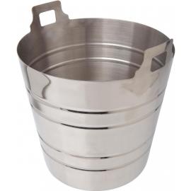 Wine & Champagne Bucket with Fixed Handles - Stainless Steel - 5L (9 pint)