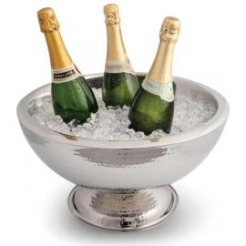 Wine & Champagne Cooler Bowl - Hammered Stainless Steel - Bellagio - 43.5cm (17&quot;)