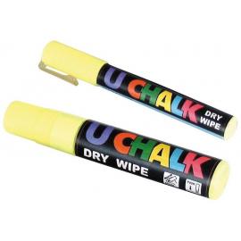 Dry Wipe Chalk Pen - U Chalk - Neon Yellow - 15mm Nib