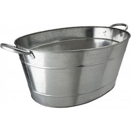 Beverage Tub - Oval - Galvanized Steel - 25L (5.4 gal)