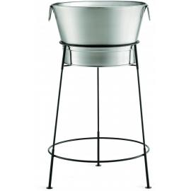 Beverage Tub - Stainless Steel with Black Stand - 41.4L (9.1 gal)
