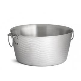 Beverage Tub - Wave Double Wall - Round - Stainless Steel - 48cm (19&quot;) dia