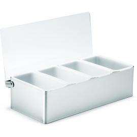 Condiment Holder - Stainless Steel - 4 Compartment - 4x55cl (0.97 pint)